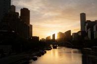 Melbourne skyline silhouette